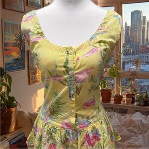 Floral Yellow Midi Dress